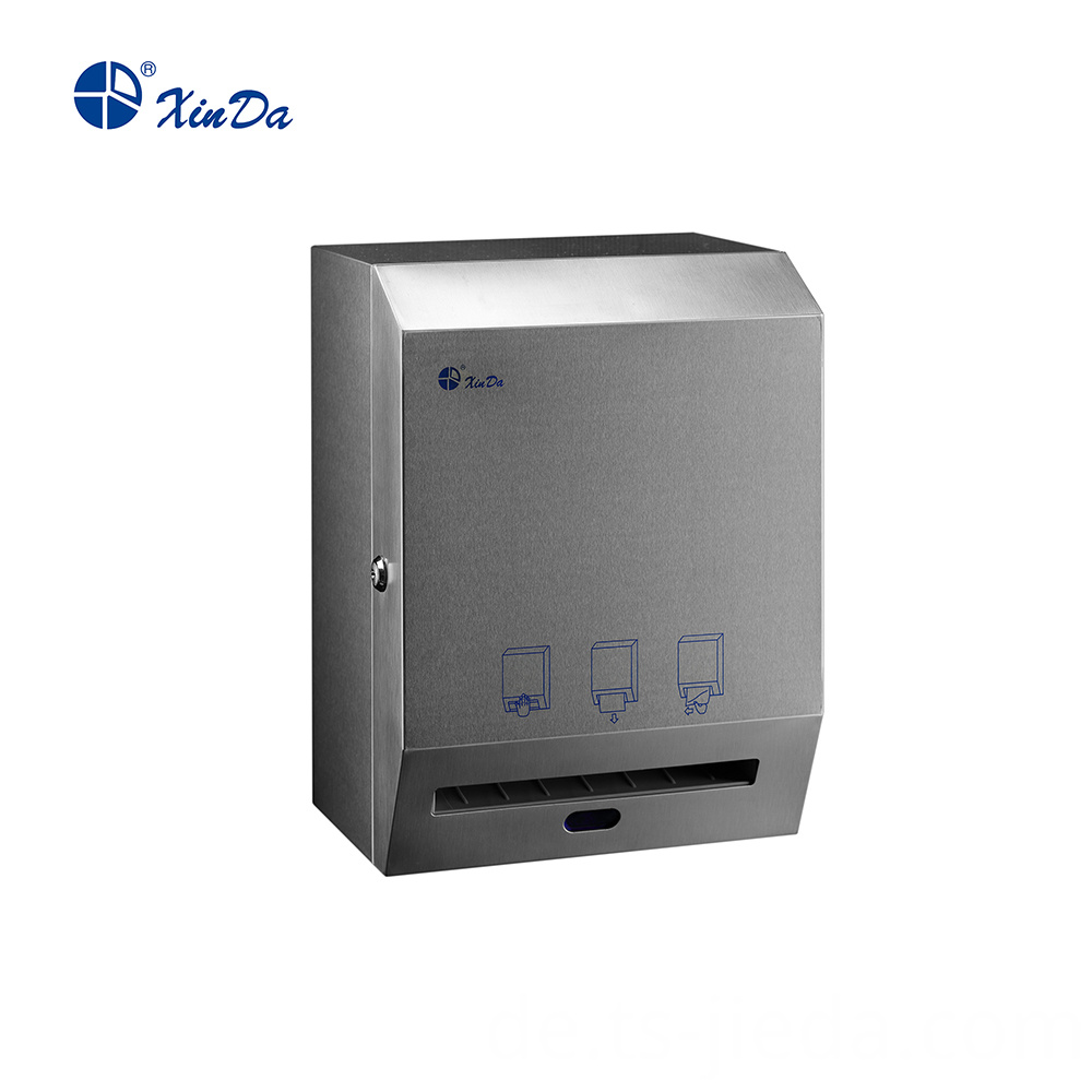 Auto Papierhandtuchspender mit Edelstahlschale Auto Paper towel Dispenser with stainless steel shell